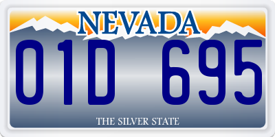 NV license plate 01D695