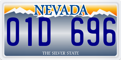 NV license plate 01D696