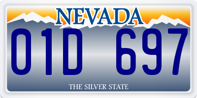 NV license plate 01D697