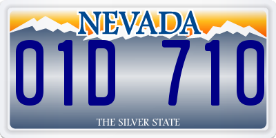 NV license plate 01D710