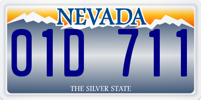 NV license plate 01D711