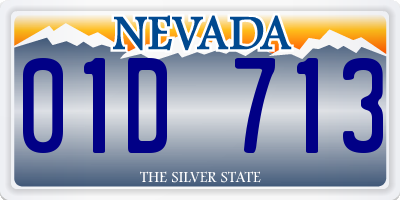 NV license plate 01D713