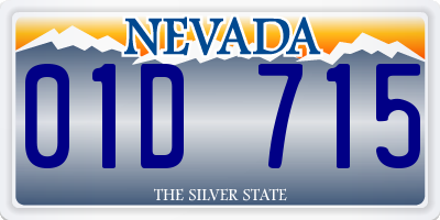 NV license plate 01D715