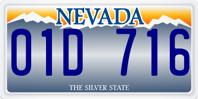 NV license plate 01D716