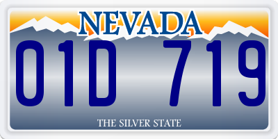 NV license plate 01D719