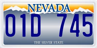 NV license plate 01D745