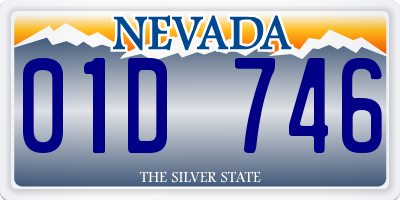 NV license plate 01D746