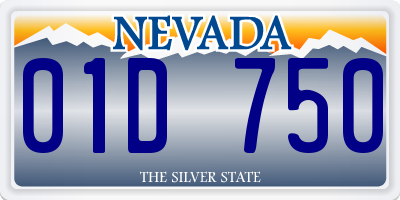 NV license plate 01D750