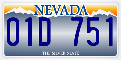 NV license plate 01D751