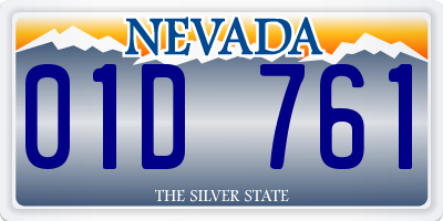 NV license plate 01D761