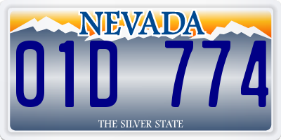 NV license plate 01D774