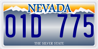 NV license plate 01D775