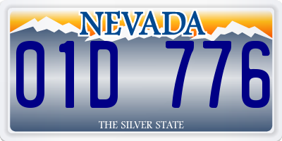 NV license plate 01D776