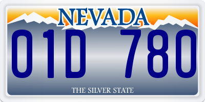 NV license plate 01D780