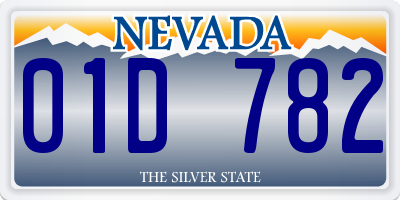 NV license plate 01D782