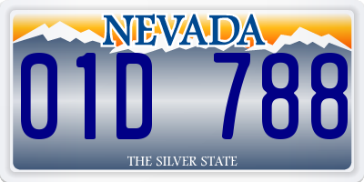 NV license plate 01D788