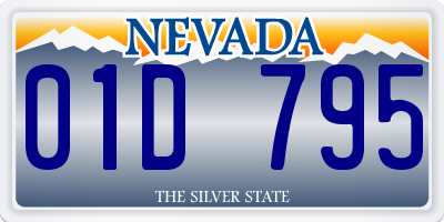 NV license plate 01D795