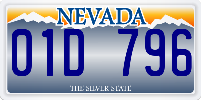 NV license plate 01D796