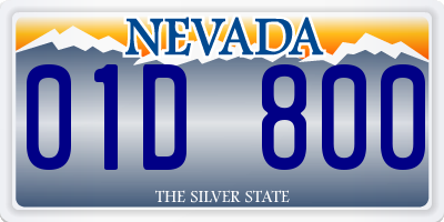 NV license plate 01D800