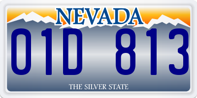 NV license plate 01D813