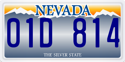 NV license plate 01D814