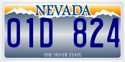 NV license plate 01D824