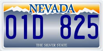 NV license plate 01D825