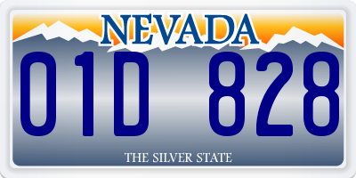 NV license plate 01D828