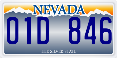 NV license plate 01D846