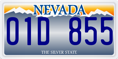 NV license plate 01D855