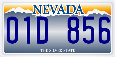 NV license plate 01D856