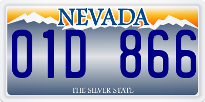 NV license plate 01D866