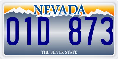 NV license plate 01D873