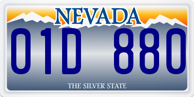 NV license plate 01D880