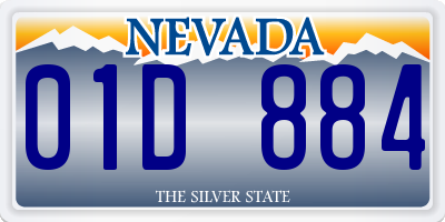 NV license plate 01D884