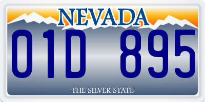 NV license plate 01D895