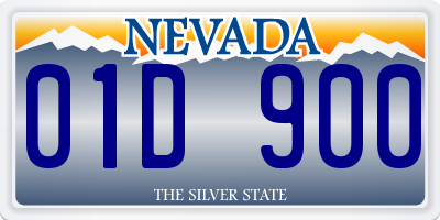 NV license plate 01D900