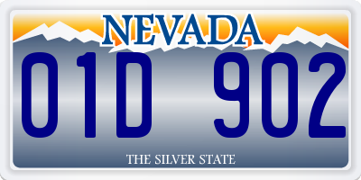 NV license plate 01D902