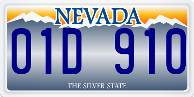 NV license plate 01D910