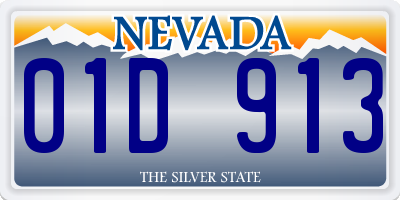 NV license plate 01D913