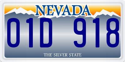 NV license plate 01D918