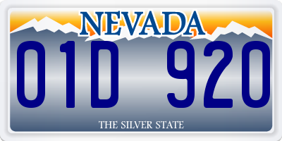 NV license plate 01D920