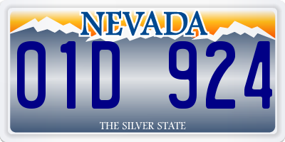 NV license plate 01D924