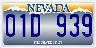 NV license plate 01D939