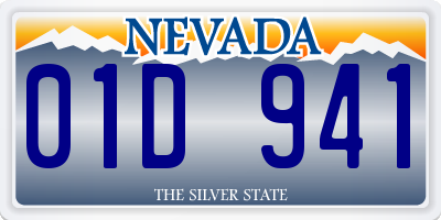 NV license plate 01D941