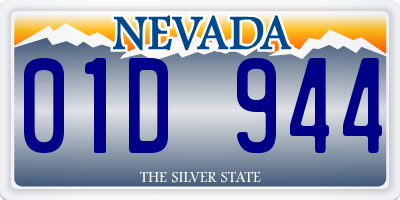 NV license plate 01D944