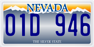 NV license plate 01D946