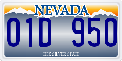 NV license plate 01D950