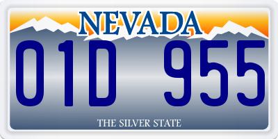 NV license plate 01D955