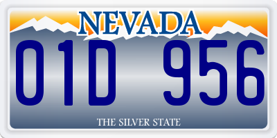 NV license plate 01D956